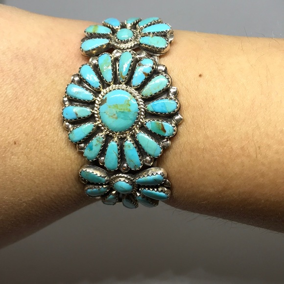 Jewelry - Zuni Turquoise and Sterling Silver Bracelet